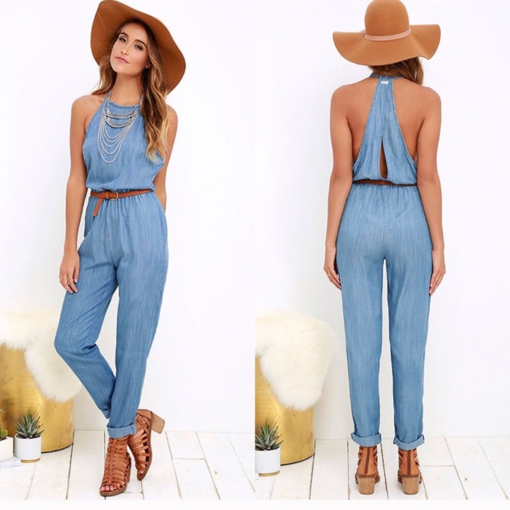RVCA chambray jumpsuit from lulus